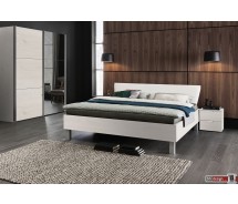 Express Möbel Bett Carina , Polsterrückenteil Weiss,  verschiedene Farben und Größen ab 200 x 90 cm
