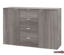 Express Möbel Kommode One 700 , 2 Türen 4 Schubkästen, verschiedene Farbvarianten B 140 cm x H 80 cm