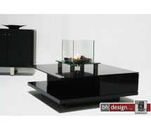 Kliff Couchtisch Hochglanz schwarz 100 cm x 100 cm