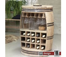 Crazy Weinfaß, Barschrank oder Weinregal by Canett Design 63 x H 90 cm