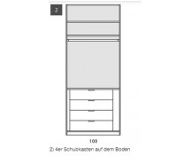 Schubkasteneinsatz  4-er Set für Nolte Schrank Marcato, 100 cm breit