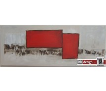 Einzelgemälde 130 x 50 cm "Red flag"