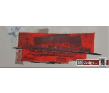 Einzelgemälde 130 x 50 cm "Red stone"