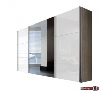 Express Möbel Schwebetürenschrank Stars, weiss hochglanz Front, Spiegeltür  Höhe 216 cm oder Höhe 236 cm