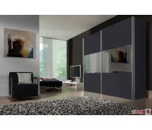 Express Möbel Schwebetürenschrank Stars mit Glaseinsätzen, 150 cm bis 300 cm , Höhe 216 cm oder Höhe 236 cm