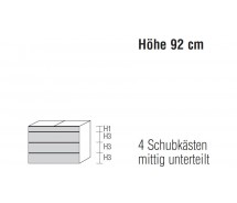 Nolte Möbel Alegro2 Style , 160  x 92 cm, 4 Schubkästen, in verschiedenen Farben