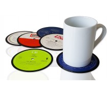 6 er Set Retro Vinyluntersetzer, Vintage Glasuntersetzer bzw. Bierdeckel für Getränke aus echten Vinyl-Schallplatten