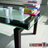 Capri Couchtisch Glas und Wenge 120 x 65 cm 