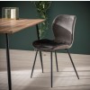  Soft Line Esszimmerstuhl  Samtoptik dunkelgrau, alternativ olivgrün 4 er Set