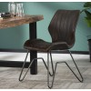 Designstuhl im Vintage Look braun alternativ anthrazit