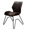 Designstuhl im Vintage Look braun alternativ anthrazit