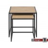 2 -Satz Tisch, Couchtisch, Beistelltisch  Seaford, Wildeiche Melamin, 50 x 50 x H 45 cm 
