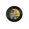 Runder Bilder-Rahmen aus echter Vinyl-Schallplatte (7 Zoll Maxi bzw. Single) mit rundem Bildausschnitt