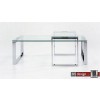 Tine 2-Satz-Couchtisch Glas/Chrom