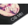 Babyalbum, Baby-Photoalbum - Upcycling aus einer echten (used) Vinyl-Schallplatte, 36 Seiten (18 Blatt) schwarz 