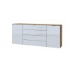 Express Möbel Sideboard One 700 , 2 Türen 4 Schubkästen,  Front in Glas  B 180 cm x H 80 cm