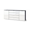 Express Möbel Sideboard One 700 , 2 Türen 4 Schubkästen,  Front in Glas  B 180 cm x H 80 cm