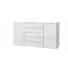 Express Möbel Sideboard One 700 , 2 Türen 5 Schubkästen,  Front Weiss hochglanz,  B 180 cm x H 100 cm