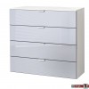 Express Möbel Kommode One 700 , 4 Schubkästen, Front verschiedene Glasvarianten, 80 x 80 cm