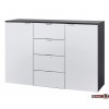 Express Möbel Kommode One 700 , 4 Schubkästen, 2 Türen, Front verschiedene Glasvarianten, 140 x 80 cm