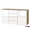 Express Möbel Kommode One 700 , 4 Schubkästen, 2 Türen, Front verschiedene Glasvarianten, 140 x 80 cm