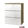 Express Möbel Kommode One 700 , 3 Schubkästen, Front verschiedene Glasvarianten, 50 x 61 cm