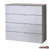 Express Möbel Kommode One 700 , 4 Schubkästen, Front verschiedene Glasvarianten, 80 x 80 cm