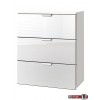 Express Möbel Kommode One 700 , 3 Schubkästen, Front verschiedene Glasvarianten, 50 x 61 cm