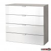 Express Möbel Kommode One 700 , 4 Schubkästen, Front verschiedene Glasvarianten, 80 x 80 cm