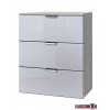 Express Möbel Kommode One 700 , 3 Schubkästen, Front verschiedene Glasvarianten, 50 x 61 cm