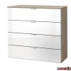 Express Möbel Kommode One 700 , 4 Schubkästen, Front verschiedene Glasvarianten, 80 x 80 cm