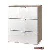 Express Möbel Kommode One 700 , 3 Schubkästen, Front verschiedene Glasvarianten, 50 x 61 cm
