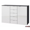 Express Möbel Kommode One 700 , 5 Schubkästen, 2 Türen, Front verschiedene Glasvarianten, 140 x 100 cm