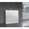 Express Möbel Kommode One 700 , 4 Schubkästen, Front verschiedene Glasvarianten, 80 x 80 cm