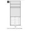 Schubkasteneinsatz  4-er Set für Nolte Schrank Marcato, 100 cm breit