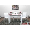 Space Esstisch Weiss Hochglanz ausziehbar 120/240 cm