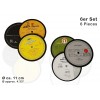 6 er Set Retro Vinyluntersetzer, Vintage Glasuntersetzer bzw. Bierdeckel für Getränke aus echten Vinyl-Schallplatten